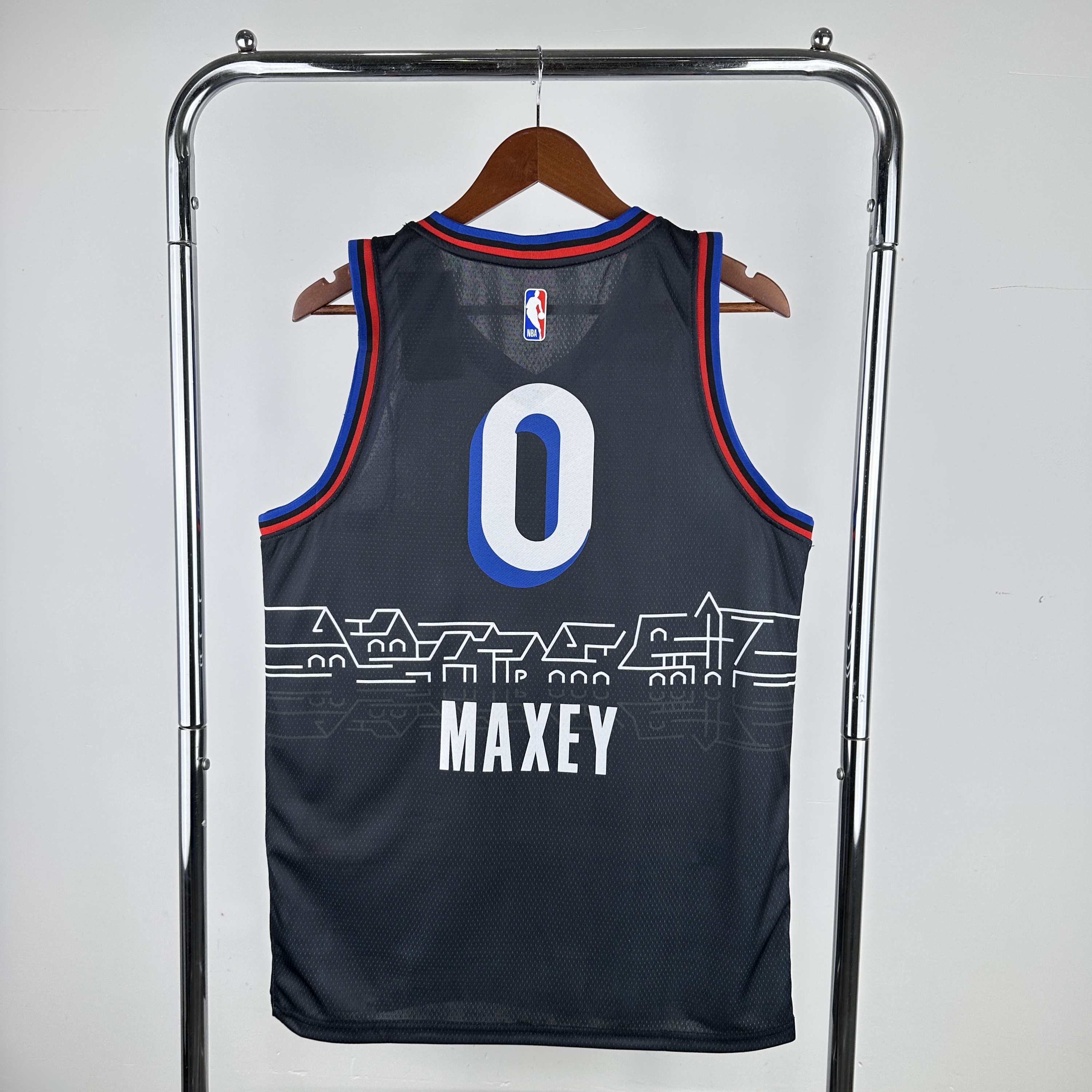 Men Philadelphia 76ers #0 Maxey Black Nike City Edition 2024 NBA Jersey->philadelphia 76ers->NBA Jersey